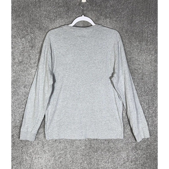 Tommy Hilfiger‎ SPELLOUT Long Sleeve Crew Neck T-Shirt Mens Size Large Gray Blue - Picture 2 of 6